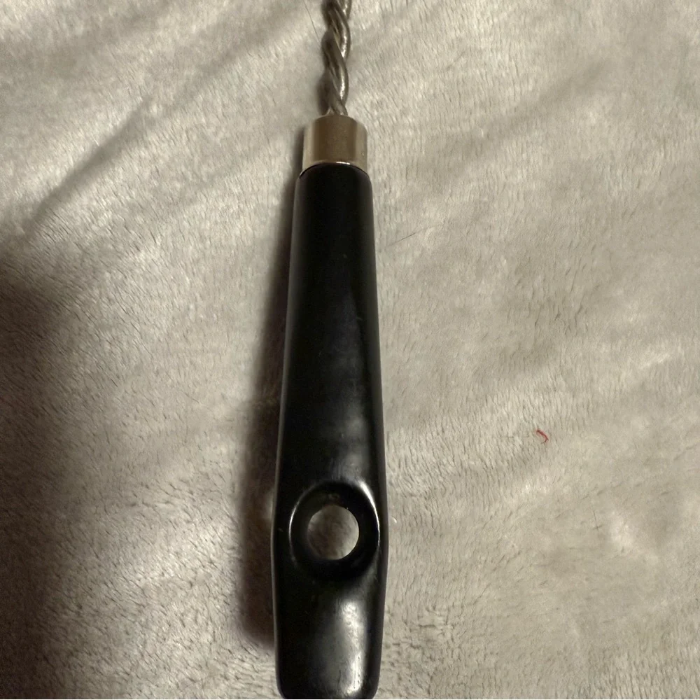 Vintage‎ Androck Coiled Wire Whisk Beater Black Bakelite Handle